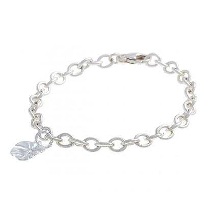 Monstera Palm Leaf Silver Charm Scarlett Jewellery