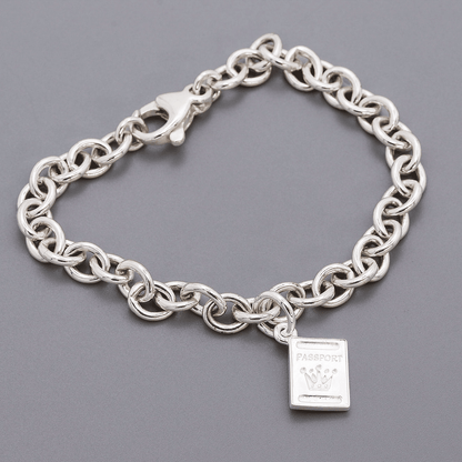 Passport Personalised Silver Charm Scarlett Jewellery