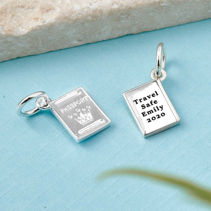 Passport Personalised Silver Charm Scarlett Jewellery