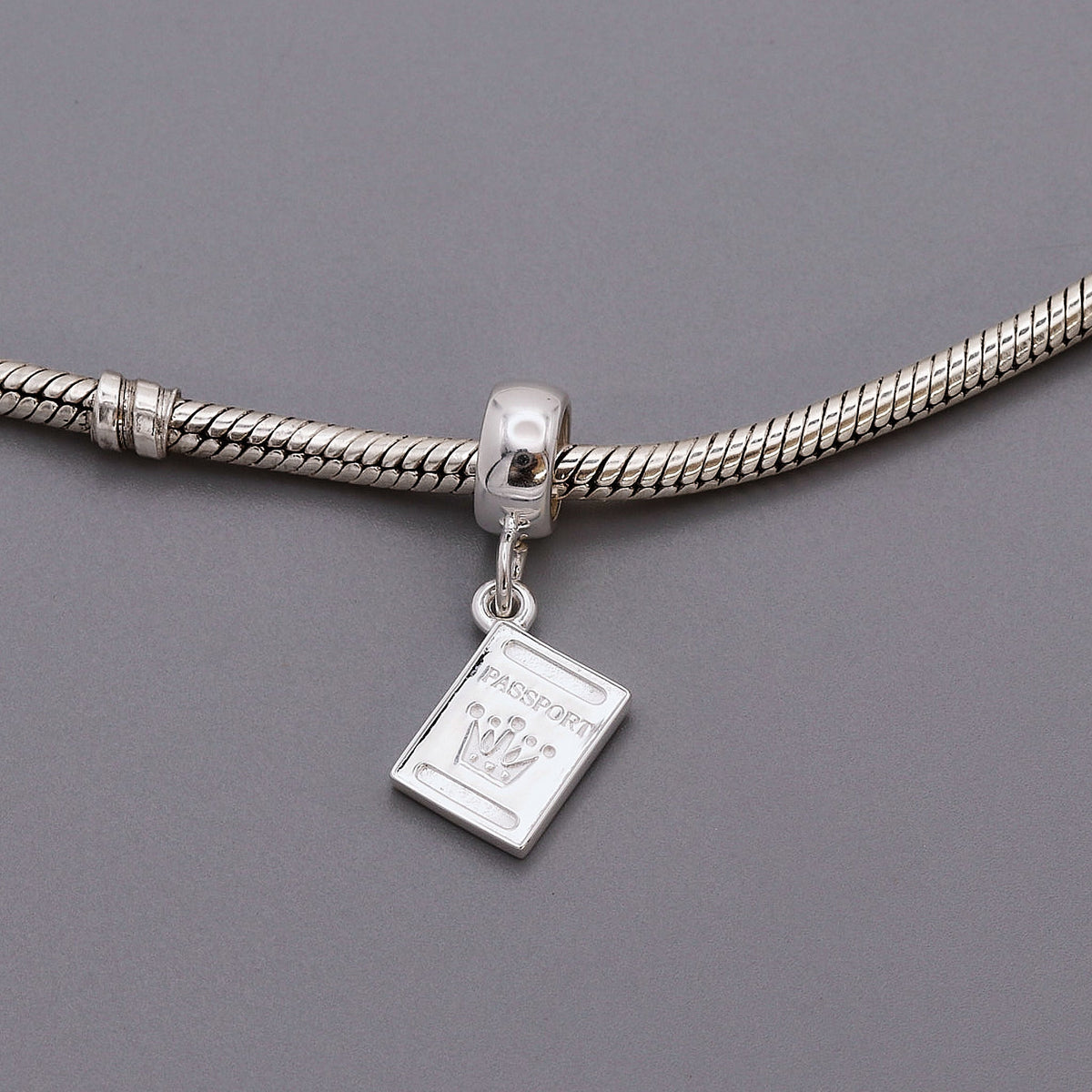 Passport Personalised Silver Charm Scarlett Jewellery