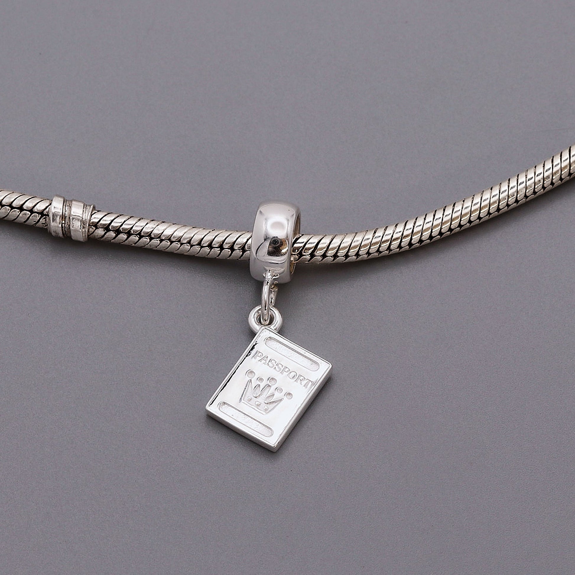Passport Personalised Silver Charm Scarlett Jewellery