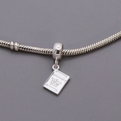 Passport Personalised Silver Charm Scarlett Jewellery