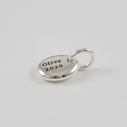 Pebble Personalised Silver Charm Scarlett Jewellery