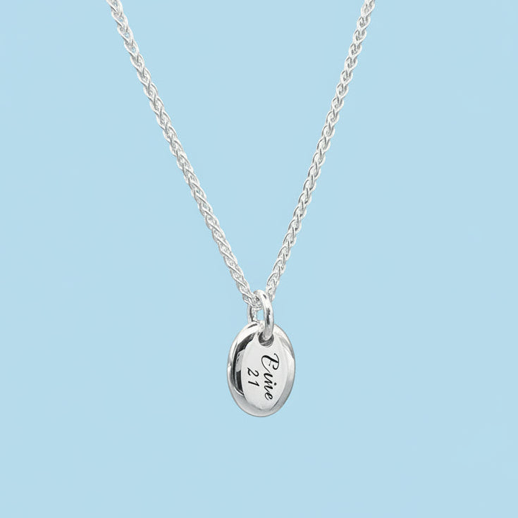 Pebble Personalised Silver Charm Scarlett Jewellery