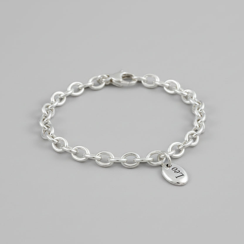 Pebble Personalised Silver Charm Scarlett Jewellery