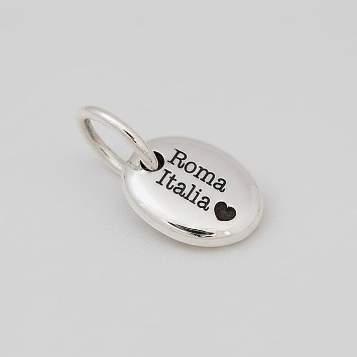 Pebble Personalised Silver Charm Scarlett Jewellery