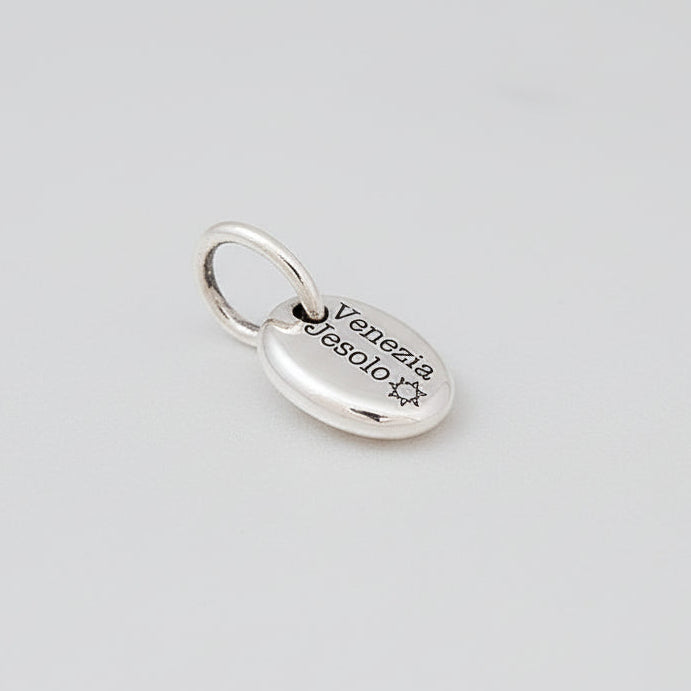 Pebble Personalised Silver Charm Scarlett Jewellery