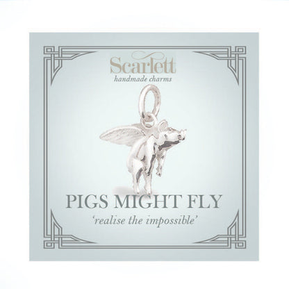 Pigs Might Fly Silver Charm Scarlett Jewellery