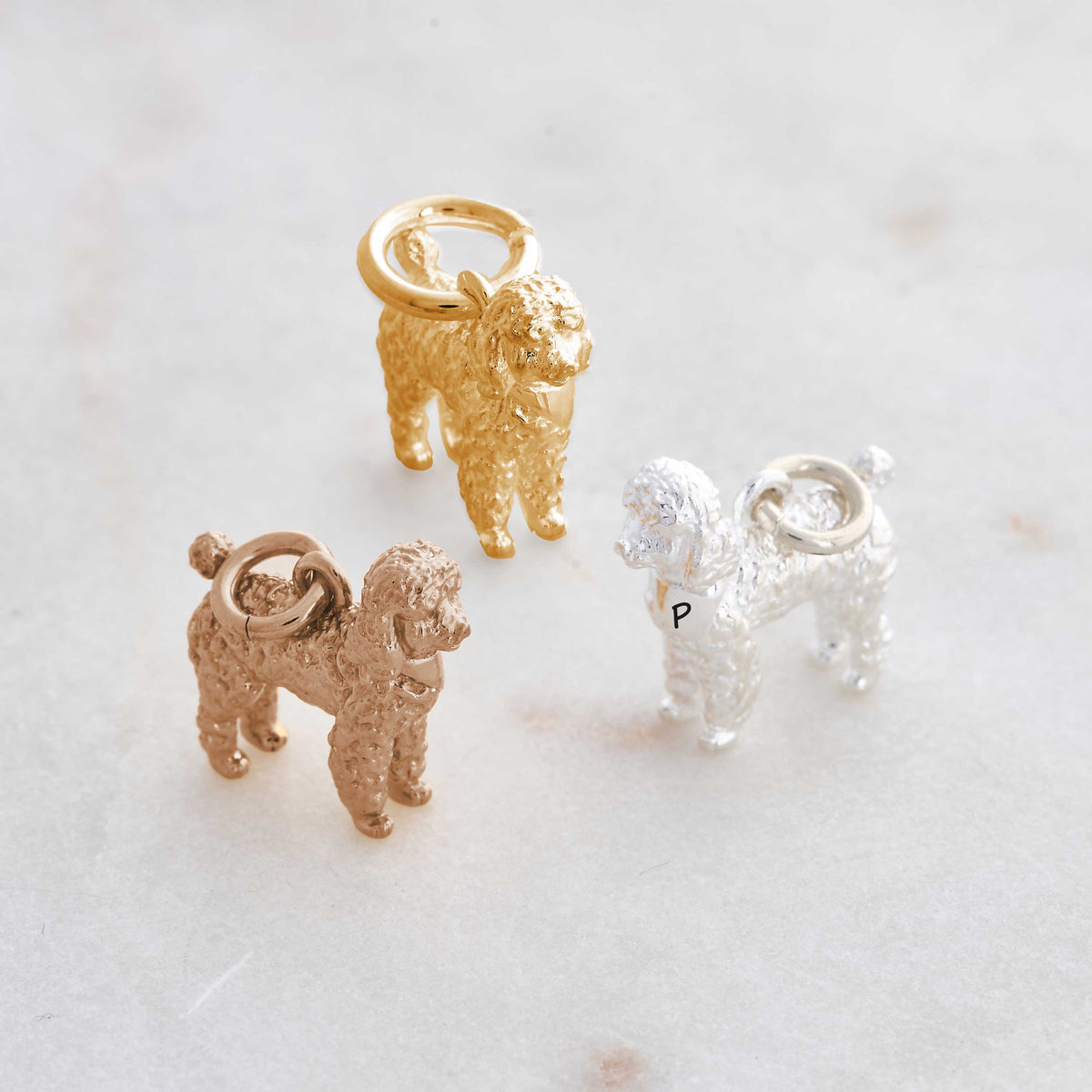 Poodle Silver Dog Charm Scarlett Jewellery