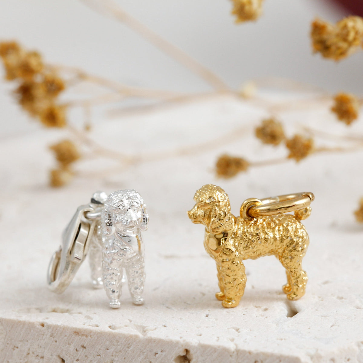 Poodle Silver Dog Charm Scarlett Jewellery