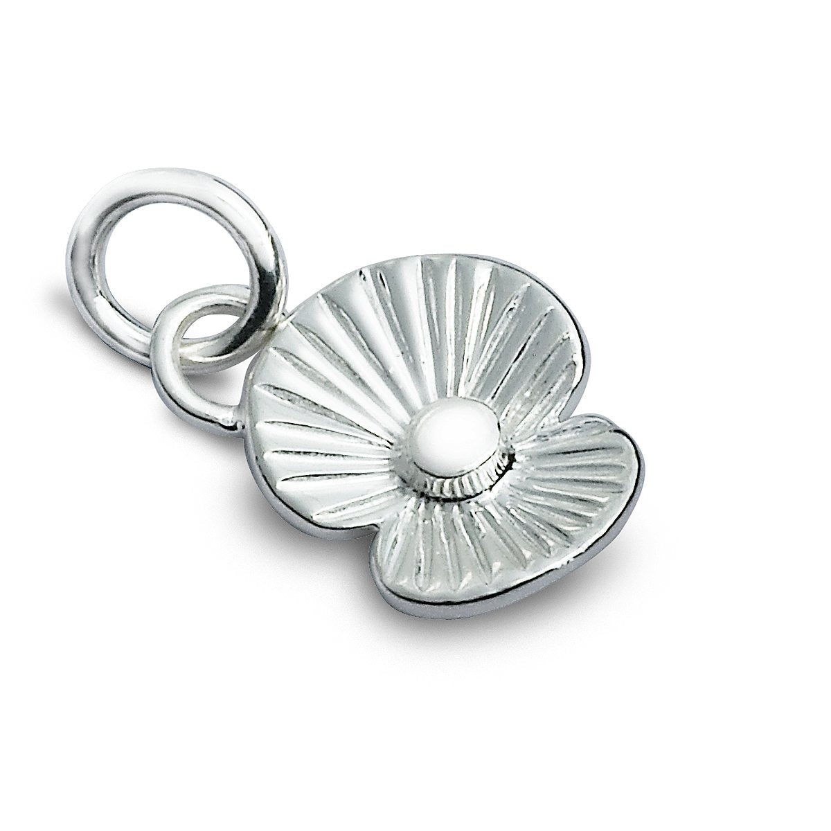 Poppy Flower Personalised Silver Charm Scarlett Jewellery
