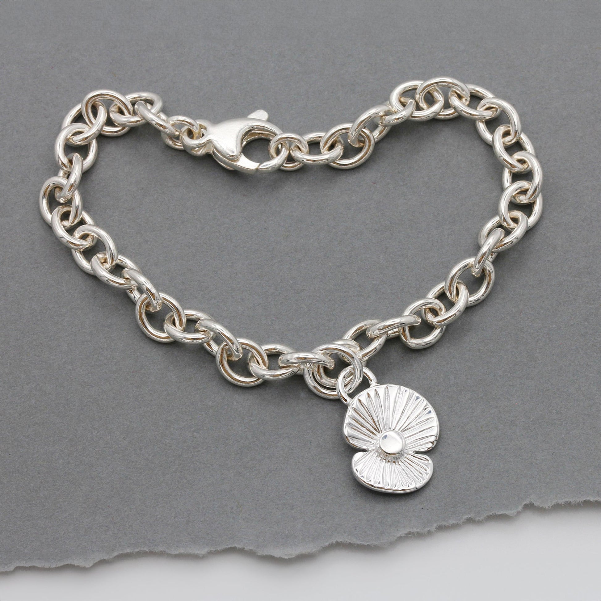 Poppy Flower Personalised Silver Charm Scarlett Jewellery