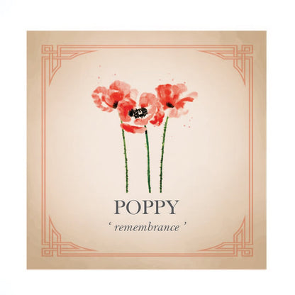 Poppy Flower Personalised Silver Charm Scarlett Jewellery