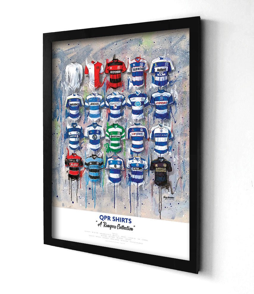 QPR FC Shirts - A2 Signed Limited Edition Prints