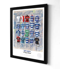 QPR A3 Framed Print – Iconic Hoops Shirt Wall Art