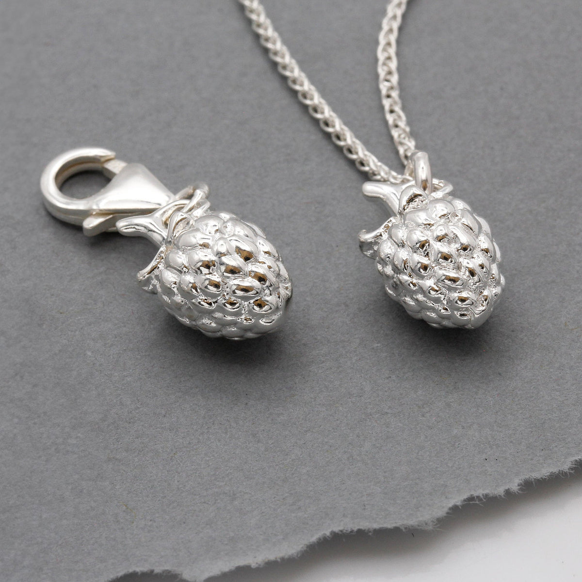 Raspberry Silver Charm Scarlett Jewellery