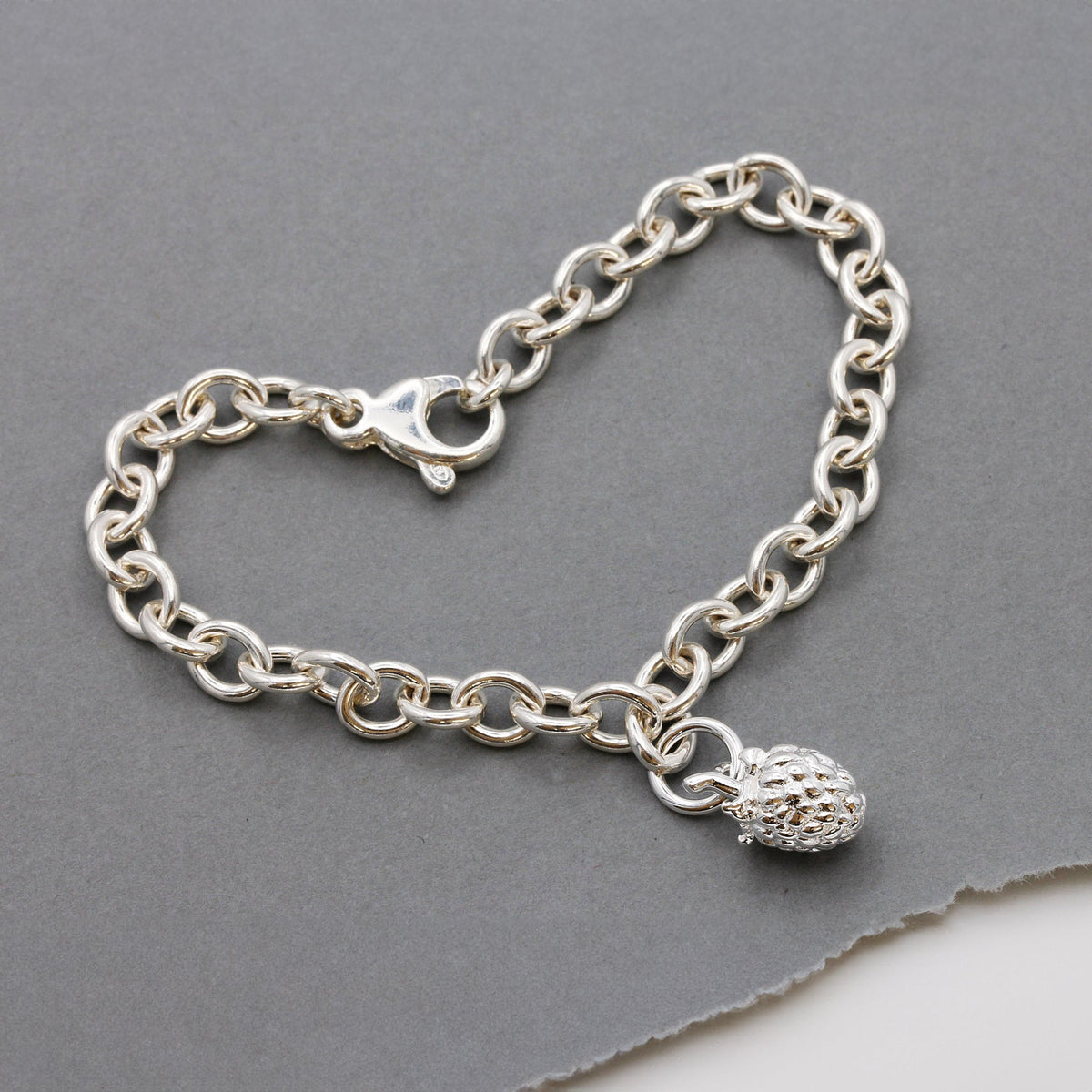 Raspberry Silver Charm Scarlett Jewellery