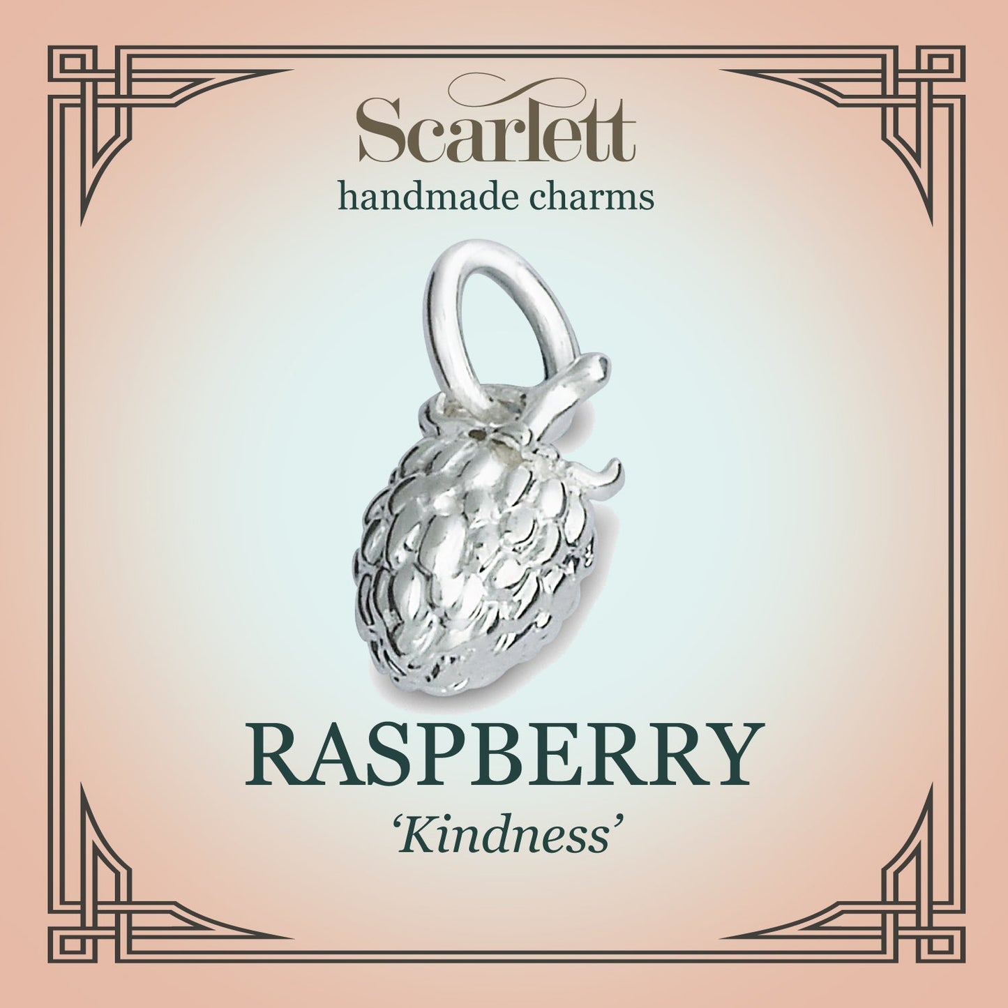 Raspberry Silver Charm Scarlett Jewellery
