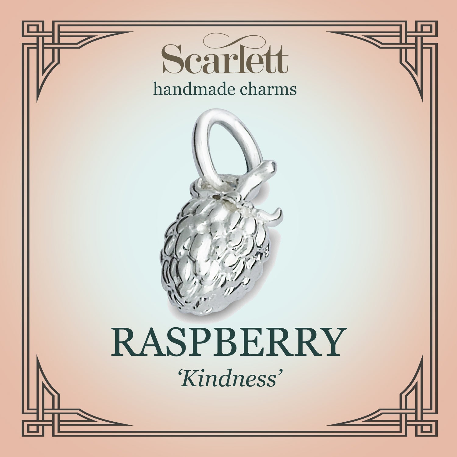 Raspberry Silver Charm Scarlett Jewellery