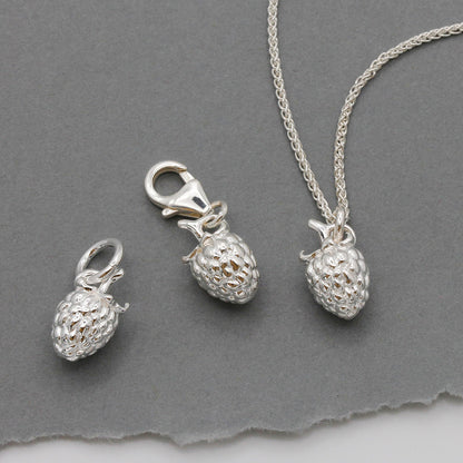 Raspberry Silver Charm Scarlett Jewellery
