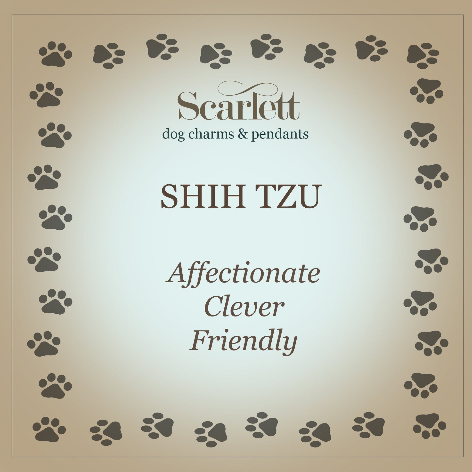 Shih Tzu Silver Dog Charm Scarlett Jewellery