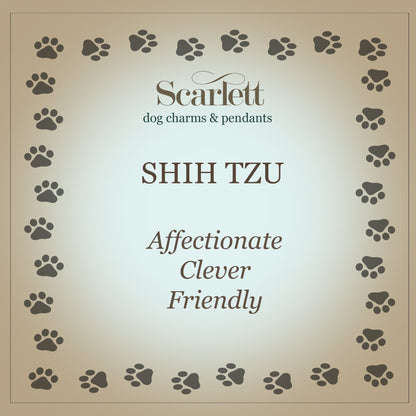 Shih Tzu Silver Dog Charm Scarlett Jewellery
