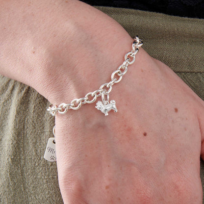 Shih Tzu Silver Dog Charm Bracelet Scarlett Jewellery