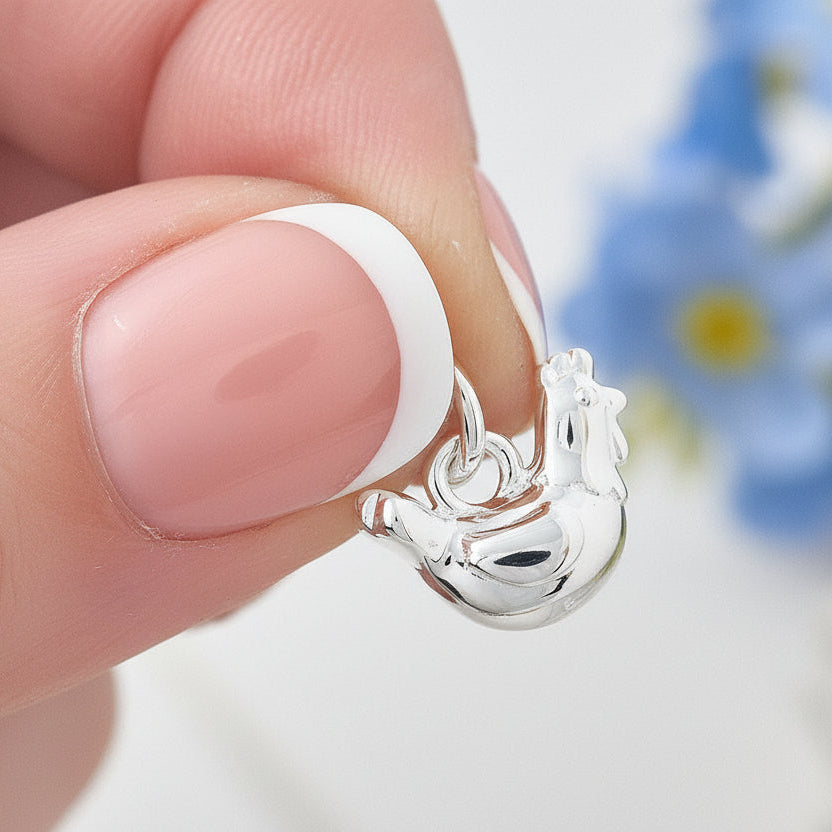 Chicken Silver Charm Scarlett Jewellery