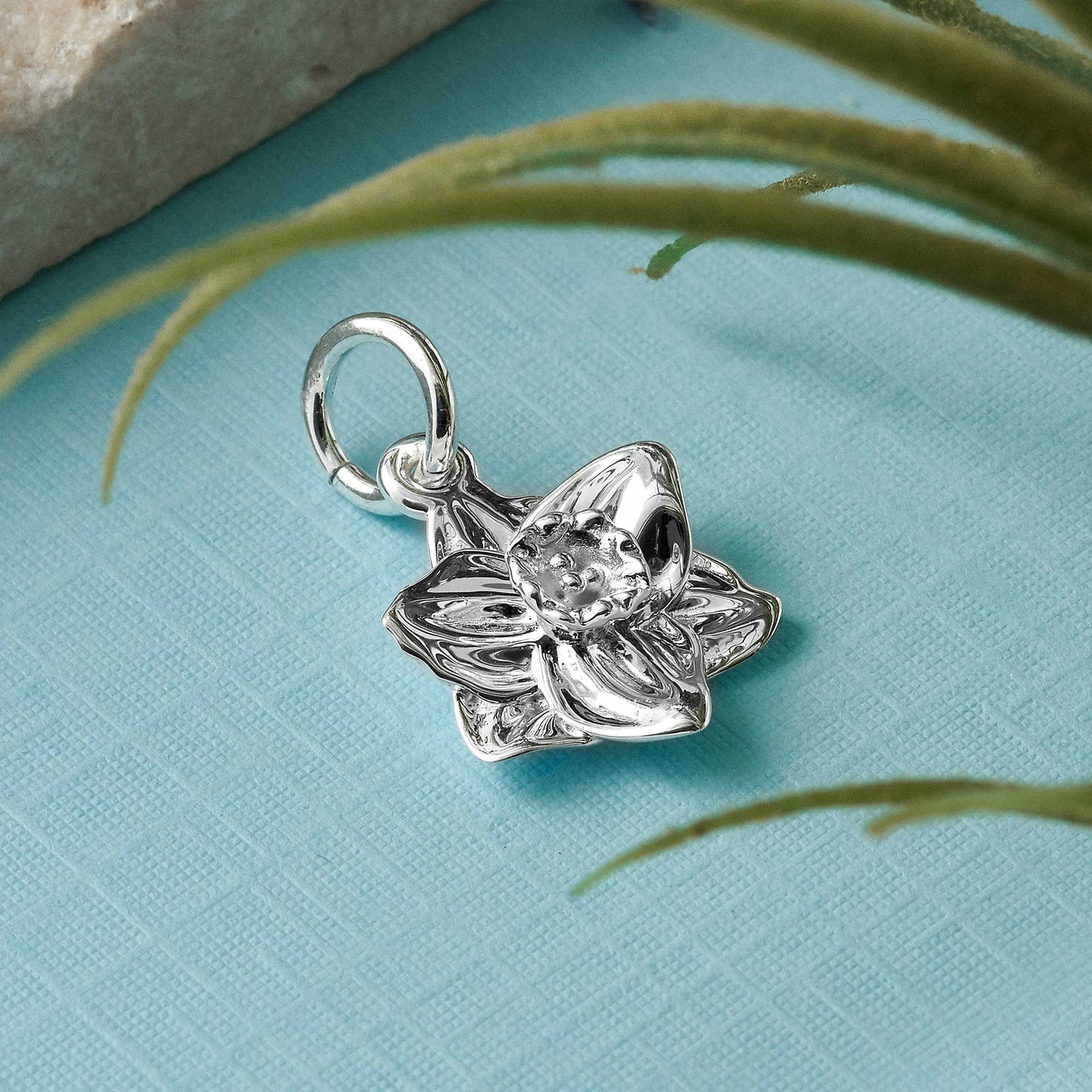 Daffodil Flower Silver Charm Scarlett Jewellery