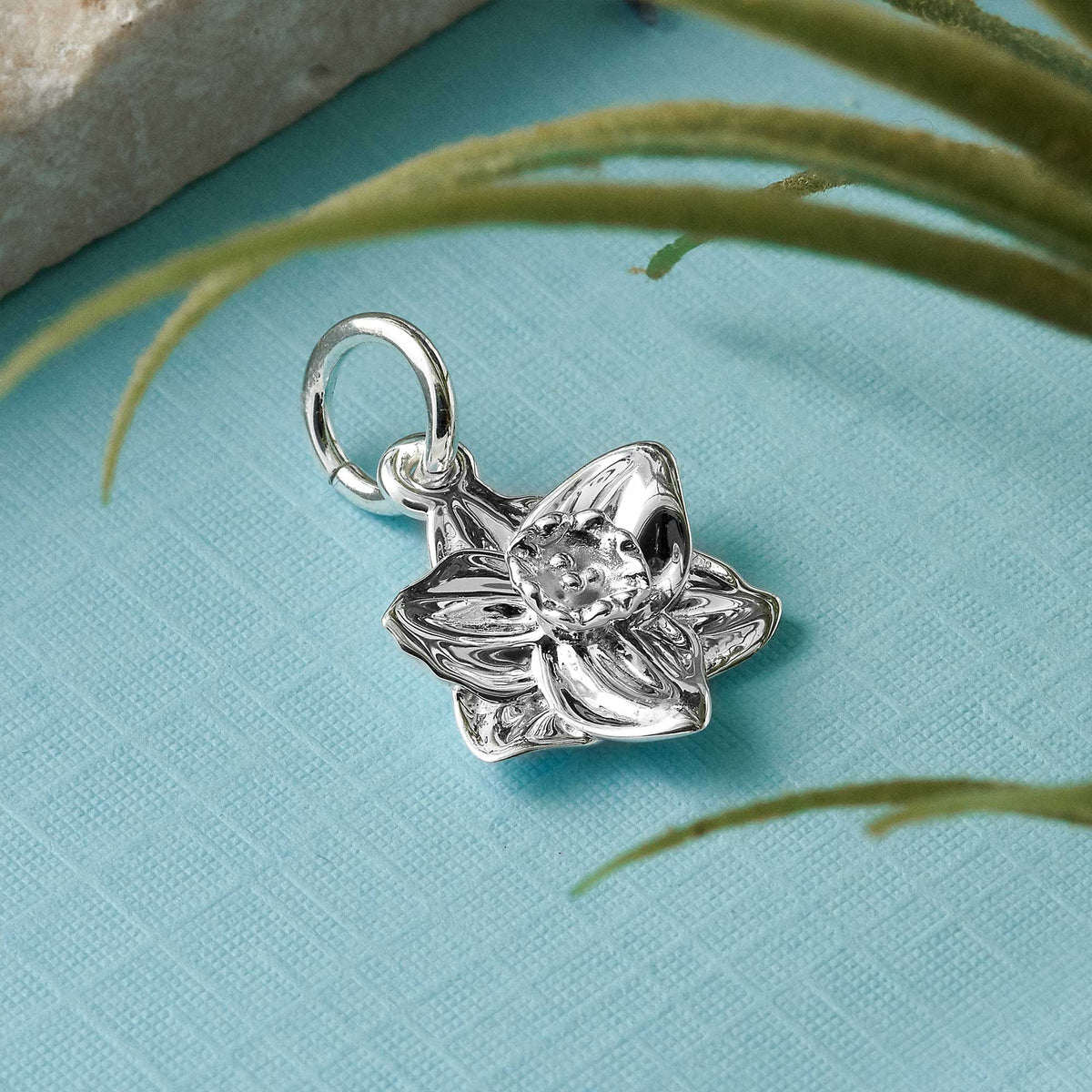 Daffodil Flower Silver Charm Scarlett Jewellery