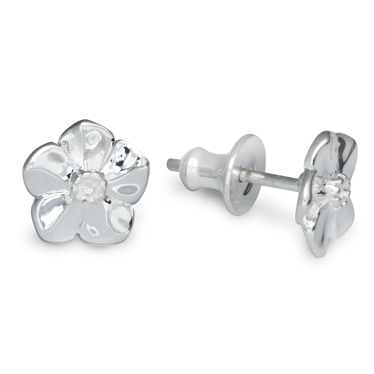 Forget-Me-Not Silver Stud Earrings Scarlett Jewellery