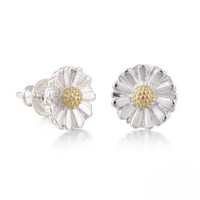 Daisy Silver & Solid Gold Stud Earrings Scarlett Jewellery