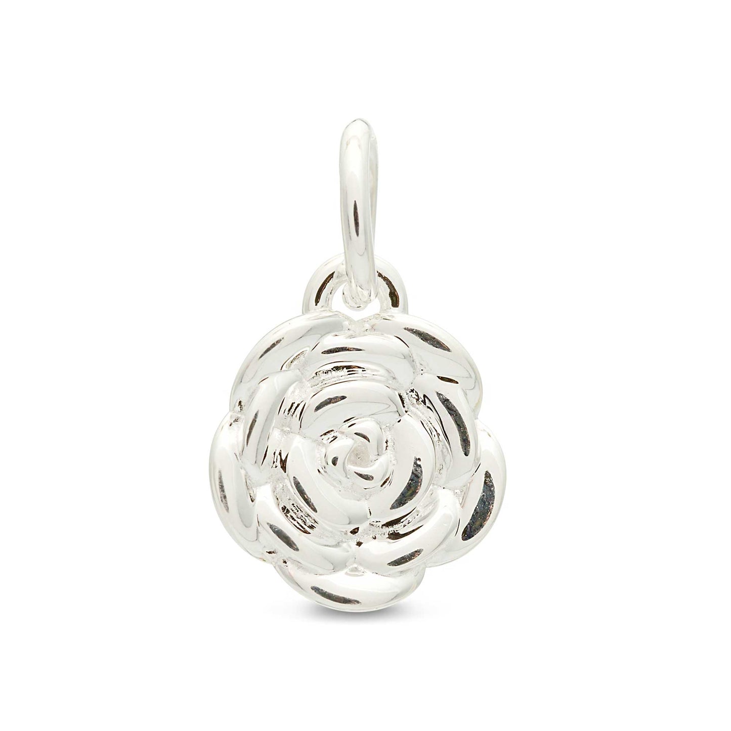 Rose Flower Personalised  Silver Charm Scarlett Jewellery