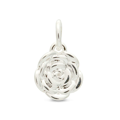 Rose Flower Personalised  Silver Charm Scarlett Jewellery