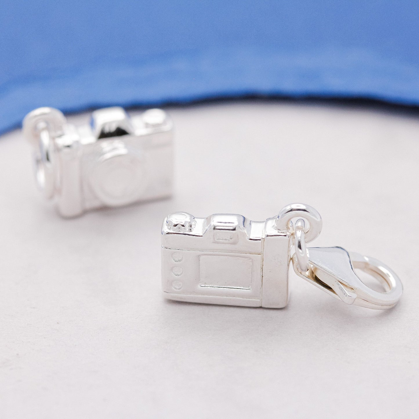 Vintage Camera Personalised Silver Charm Scarlett Jewellery