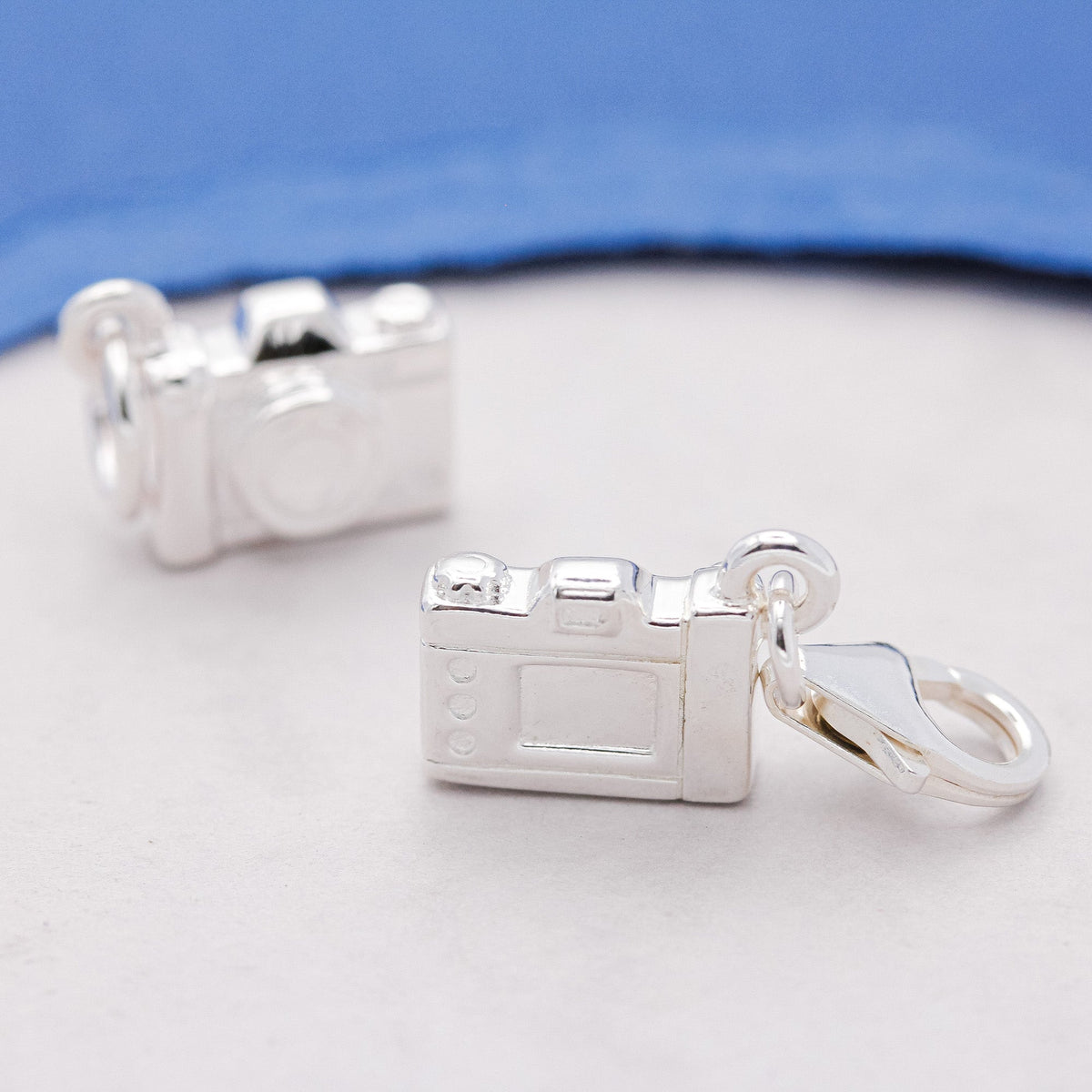 Vintage Camera Personalised Silver Charm Scarlett Jewellery