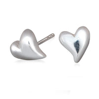 Simply Heart Silver Stud Earrings Scarlett Jewellery