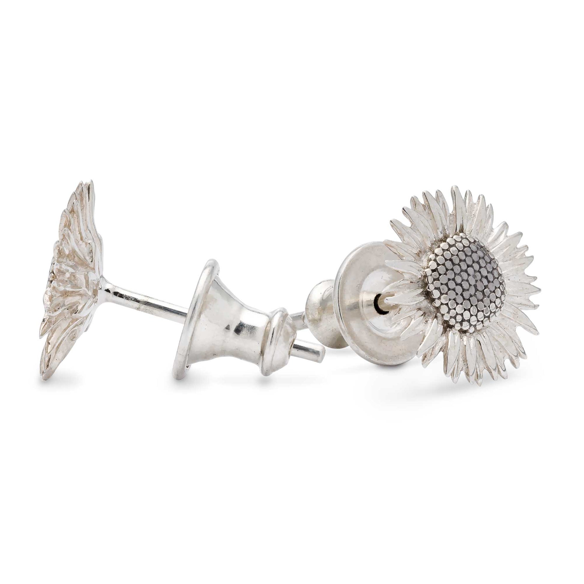Sunflower Silver Stud Earrings Scarlett Jewellery