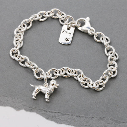 Staffordshire Bull Terrier Silver Dog Charm Bracelet Scarlett Jewellery