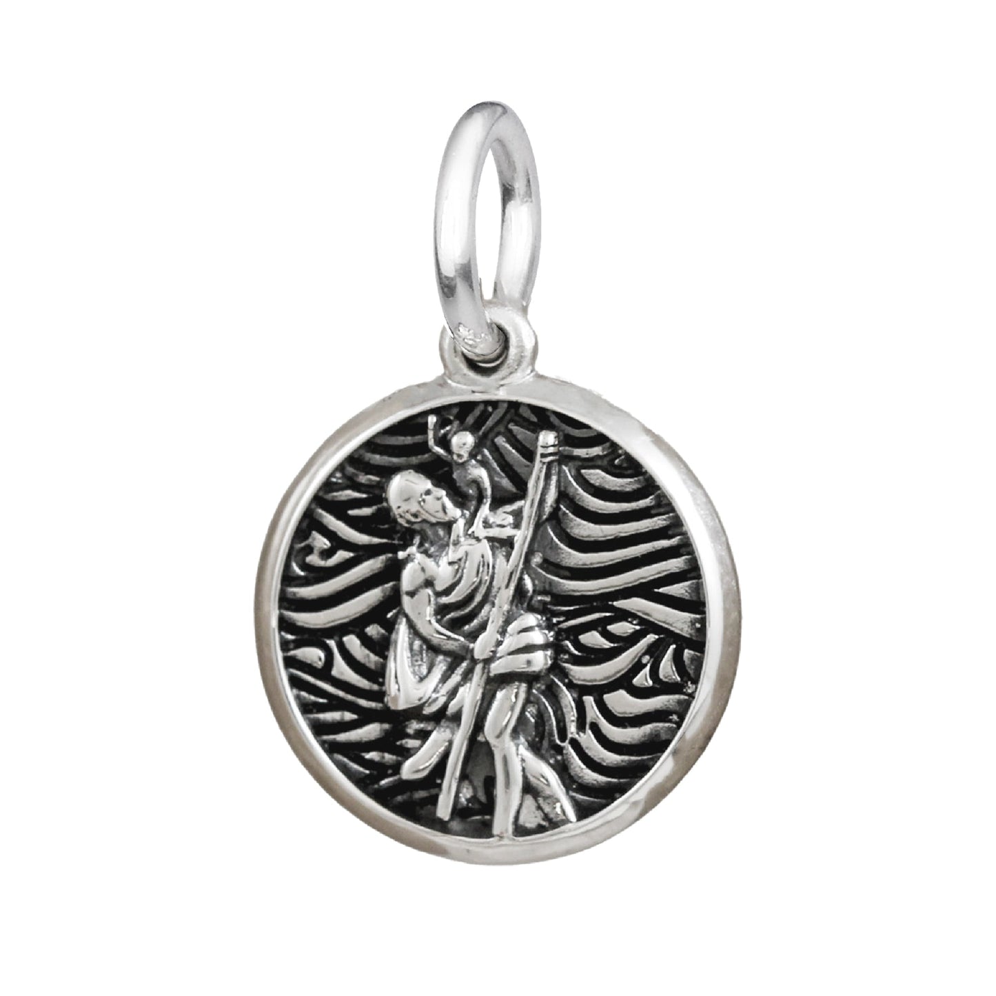 Storm Guardian Saint Christopher Personalised Silver Charm Scarlett Jewellery