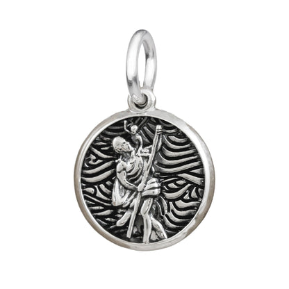 Storm Guardian Saint Christopher Personalised Silver Charm Scarlett Jewellery