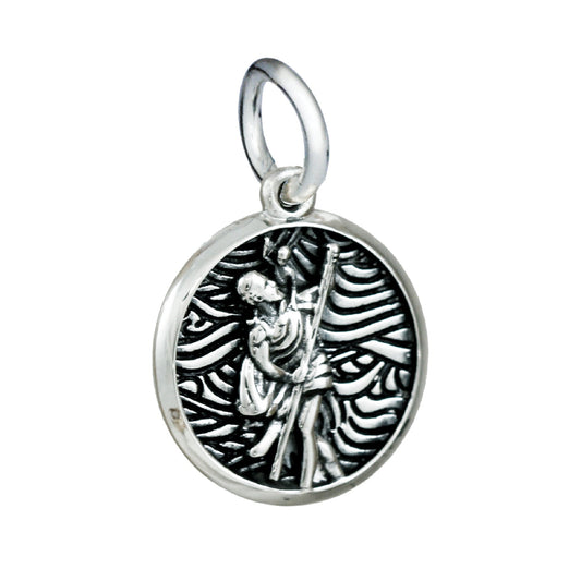 Storm Guardian Saint Christopher Personalised Silver Charm Scarlett Jewellery