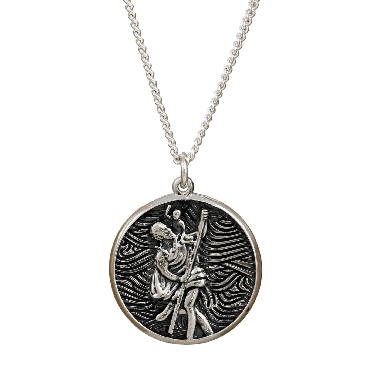 Storm Guardian Silver St Christopher Necklace Scarlett Jewellery