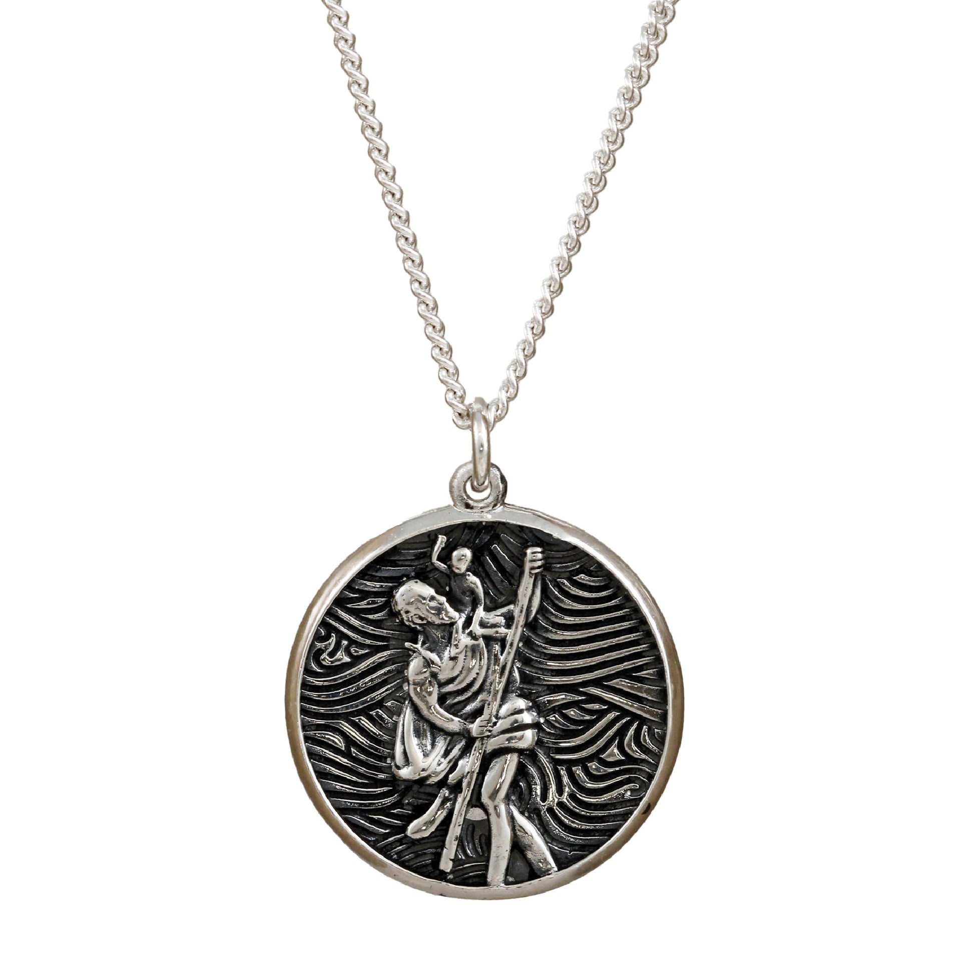 Storm Guardian Silver St Christopher Necklace Scarlett Jewellery