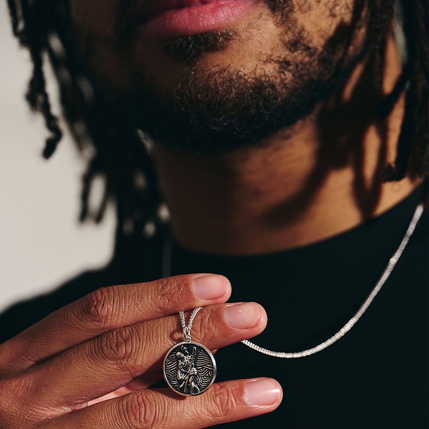 Storm Guardian Silver St Christopher Necklace Scarlett Jewellery