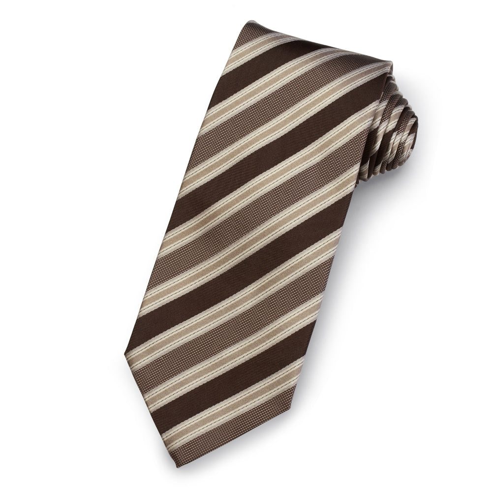The Arundel Silk Stripe Tie Benson & Clegg