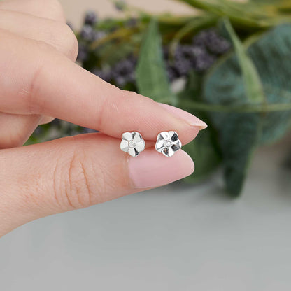 Forget-Me-Not Tiny Silver Stud Earrings Scarlett Jewellery