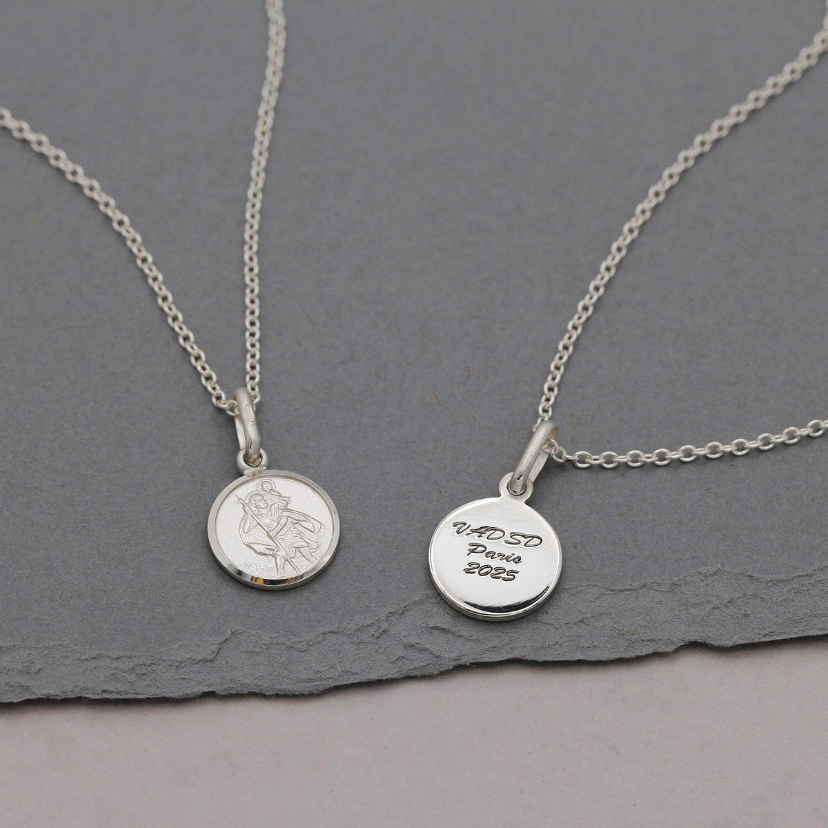 Classic Tiny St Christopher Necklace Sterling Silver 10mm Scarlett Jewellery