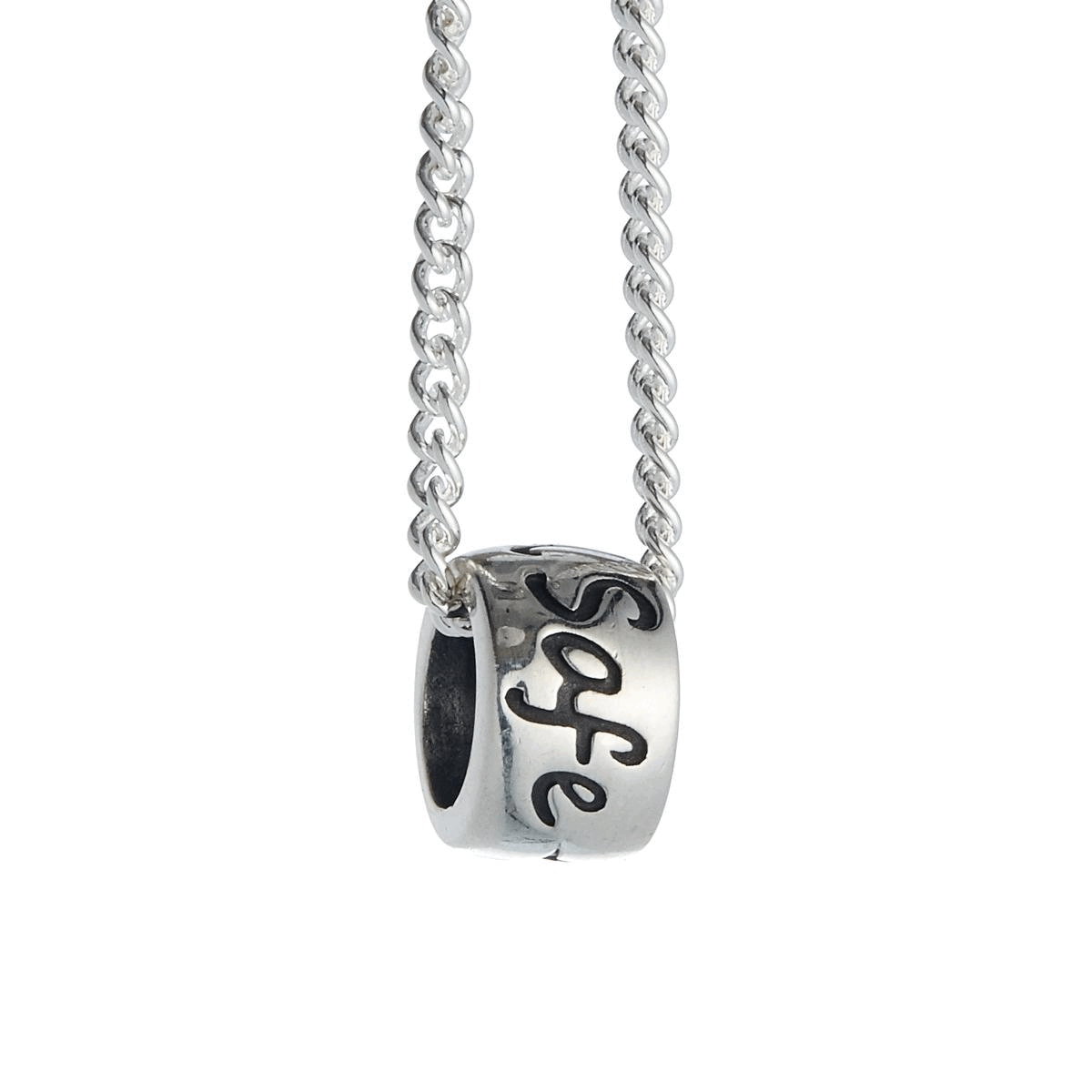 Silver recycled silver necklace with delicate chain and pendant by Scarlett Jewellery
