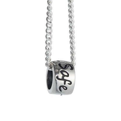 Silver recycled silver necklace with delicate chain and pendant by Scarlett Jewellery